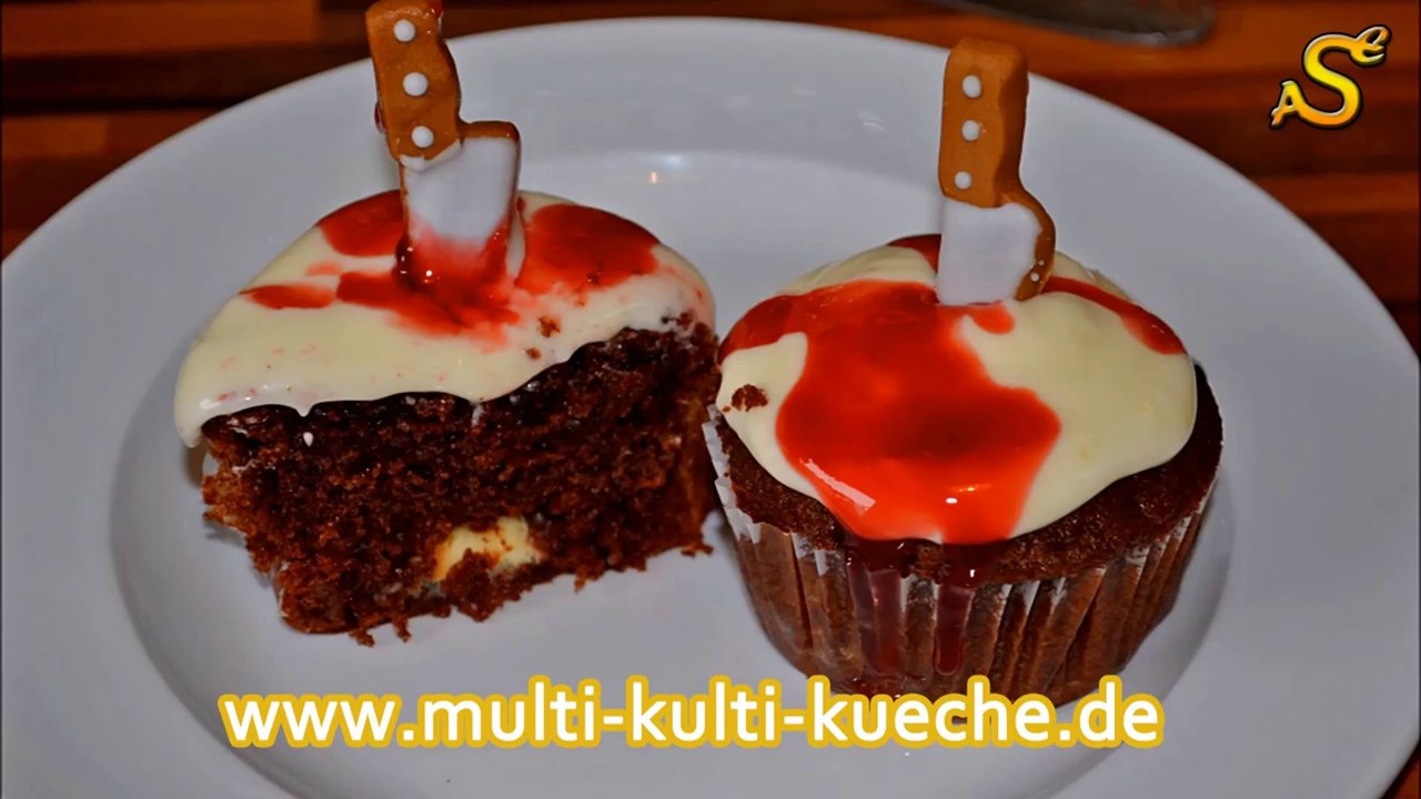 HALLOWEEN REZEPTE - SCHNELL UND EINFACH - Chucky`s Messer Muffins