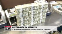 S. Korea's foreign exchange reserves hit record high in December
