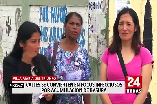 VMT: niños en peligro por montículos de basura junto a colegio