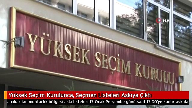YSK, 31 Mart'ta Yapılacak Yerel Seçimler İçin Seçmen Listelerini Askıya Çıkardı