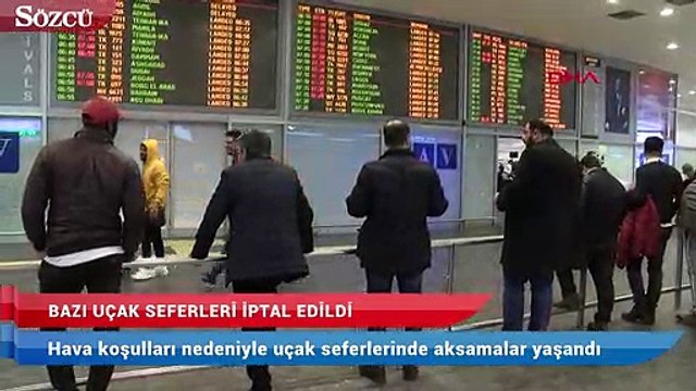 İstanbul’da bazı uçak seferlerini iptal edildi