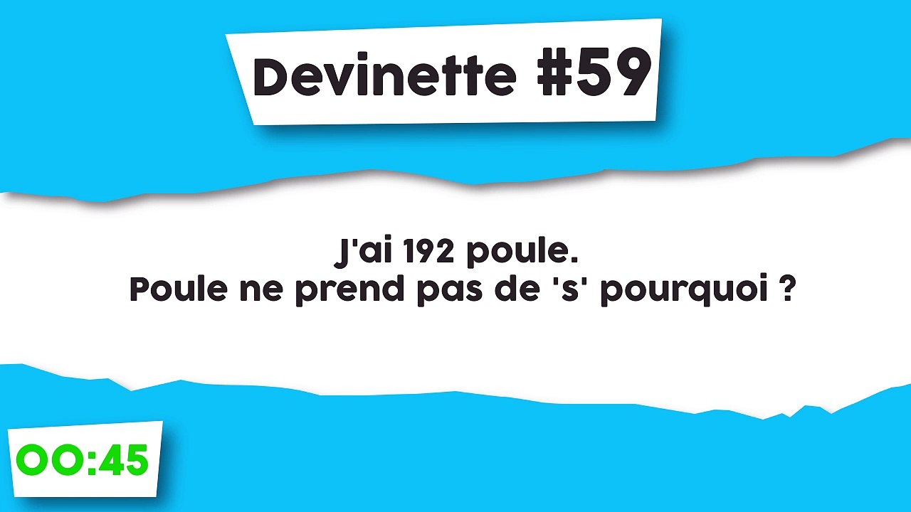 Énigme #59 : Beaucoup de poules