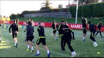 Entrenamiento del Sporting en Mareo