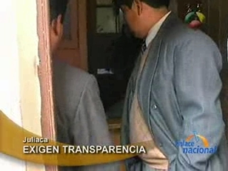 EXIGEN TRANSPARENCIA - JULIACA