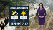 [날씨]주말 내내 큰 추위 없어…대기 매우 건조