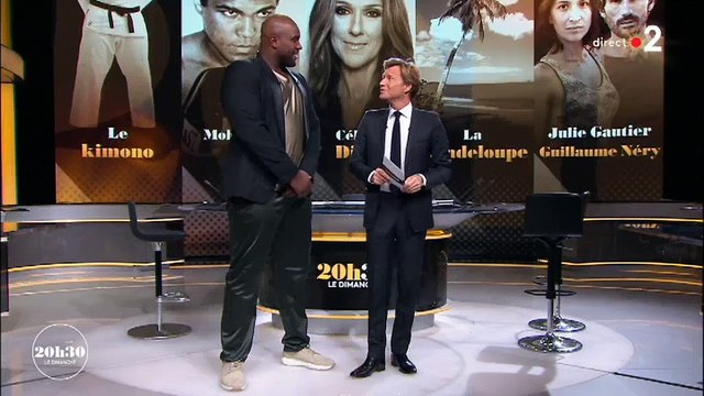 Teddy Riner surprend Laurent Delahousse en arrivant sur le plateau de 20h30 le dimanche