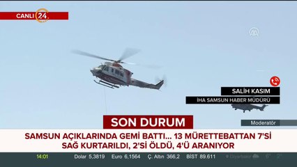 Samsun'da gemi battı