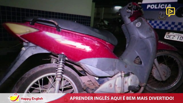 PM recupera moto roubada e prende dois jovens suspeitos de roubo, em Tailândia