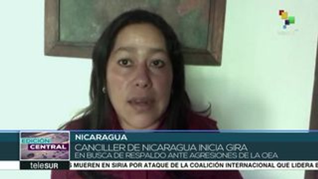 Canciller de Nicaragua inicia gira para denunciar agresiones de la OEA