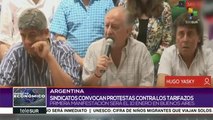 Sindicatos argentinos llaman a protestar contra nuevos tarifazos