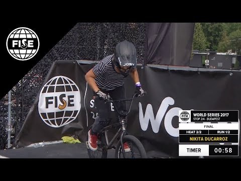 Nikita DUCARROZ 2nd Final UCI BMX Freestyle Park World Cup WOMEN FISE BUDAPEST 2017
