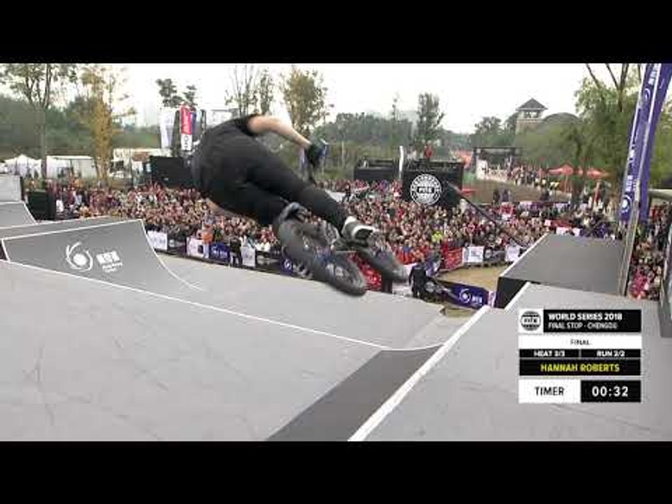 Hannah Roberts 2nd place - UCI BMX Freestyle Park World Cup Women | FISE World Series Chengdu 2018