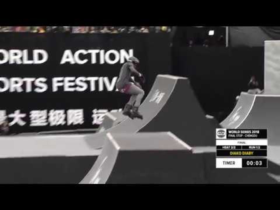 1st place Diaby Diako  - WS Roller Freestyle Park World Cup  | FISE World Series Chengdu 2018