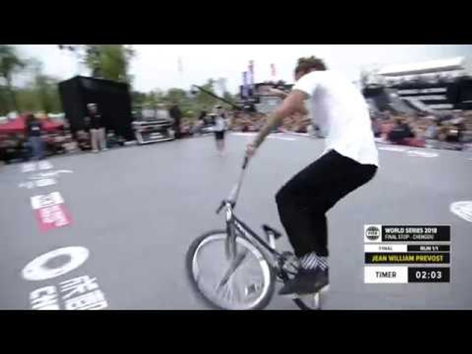 Jean William Prévost 1st place - UCI BMX Flatland World Cup Final | FISE World Series Chengdu 2018