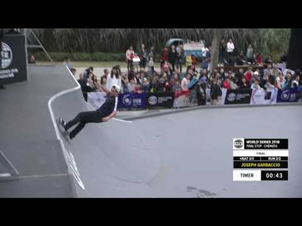 Joseph Garbaccio 2nd Place - Skateboard Street Final | FISE World Series Chengdu 2018