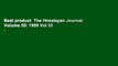 Best product  The Himalayan Journal: Volume 55: 1999 Vol 55 -