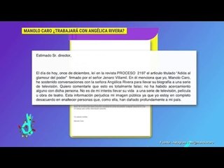 Manolo Caro no está interesado en hacer biografía de Angélica Rivera | De Primera Mano