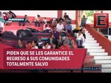 Desplazados de Guerrero exigen respuesta de las autoridades