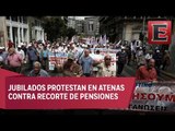 Jubilados exigen regreso de pensiones en Grecia