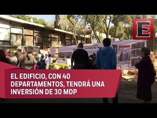 Colocan la primera piedra para la reconstrucción del Multifamiliar Tlalpan