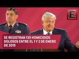 Gobierno de López Obrador registra casi 2 mil homicidios dolosos