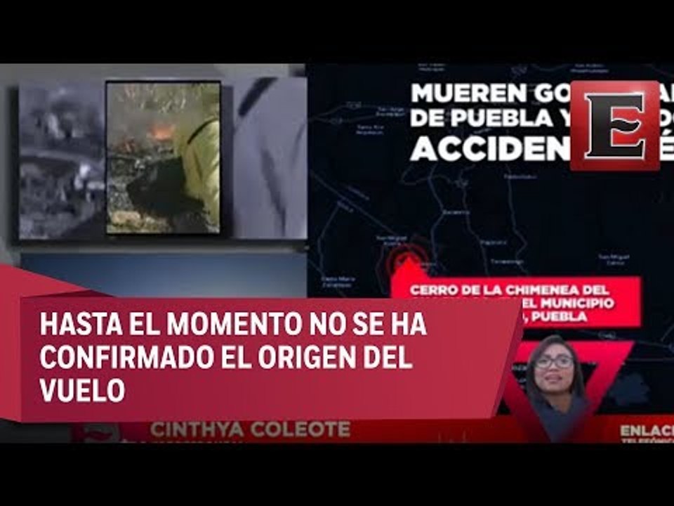 Confirman muerte de cinco personas en accidente aéreo en Puebla