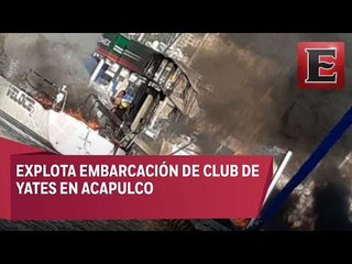 Dos heridos por incendio de yate y lancha en Acapulco