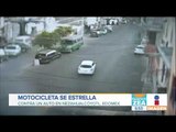 Motocicleta se estrella contra auto en Nezahualcóyotl | Noticias con Francisco Zea