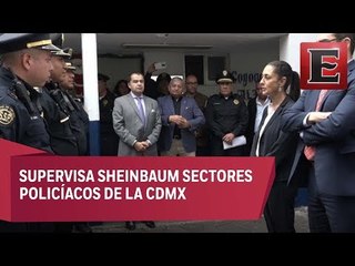 Visita Sheinbaum 35 de los 70 sectores de policía capitalina
