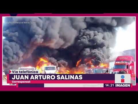 Desalojo edificio en Tijuana por aparatoso incendio | Noticias con Yuriria Sierra