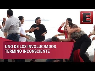 Dos familias se agarran a golpes en calles de Veracruz