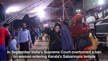 Third woman enters flashpoint Indian temple