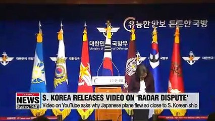 S. Korea's Ministry of National Defense releases video responding to Japan's claims over radar use