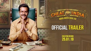 Cheat India Trailer - HD Official Trailer - Emraan Hashmi - Soumik Sen - Releasing 25 January