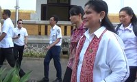 Keseruan Ibu Iriana Jokowi Beserta Istri Menteri Saat Kunjungi Lawang Sewu