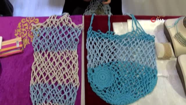 Poşet Yerine Üretilen El Emeği Fileler Satışa Sunuldu