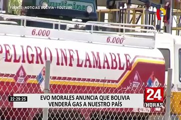 Evo Morales anunció que Bolivia prepara venta de gas para ciudades del Perú