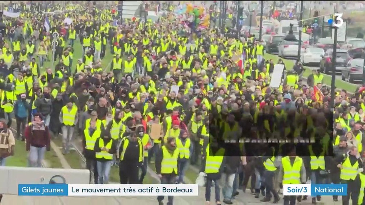 "Gilets jaunes" : le mouvement très actif à Bordeaux