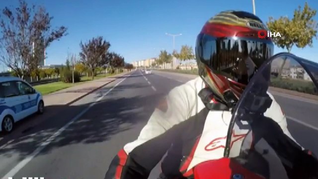 Tek teker üstünde 148 km hızla polis aracının yanından geçti, cezadan kaçamadı