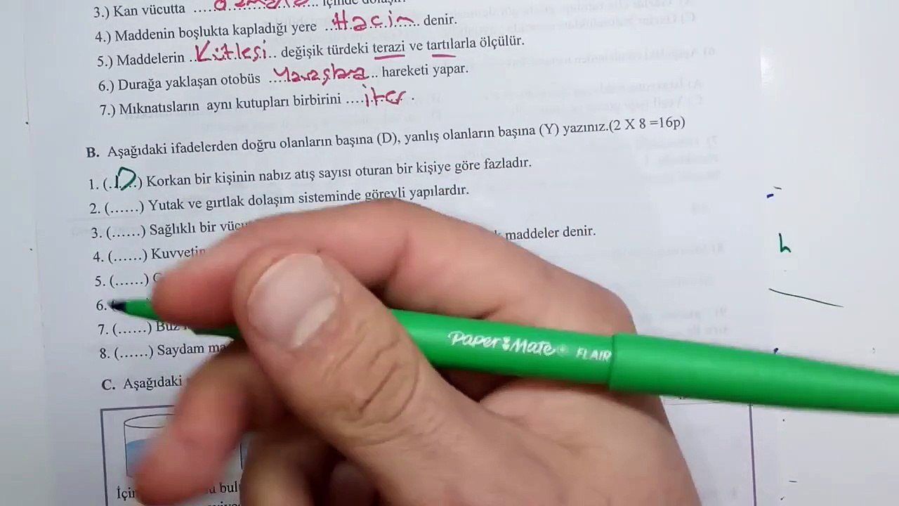 4. Sınıf FEN BİLİMLERİ  1. Dönem 2. Yazılı Soruları ve Çözümü 2018  (%99 Çıkabilir  )