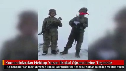 Komandolardan Mektup Yazan İlkokul Öğrencilerine Teşekkür