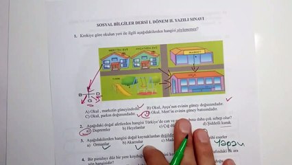 4. Sınıf SOSYAL BİLGİLER  1. Dönem 2. Yazılı Soruları ve Çözümü (%99 Çıkabilir  )