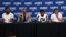 Mitchell, Gobert, Favors & Engles Postgame conference   Thunder vs Jazz Game 6   April 27, 2018
