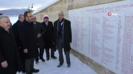 Bakan Kasapoğlu, Türkiye'nin En Büyük Kardan Şehit Heykellerini Açtı