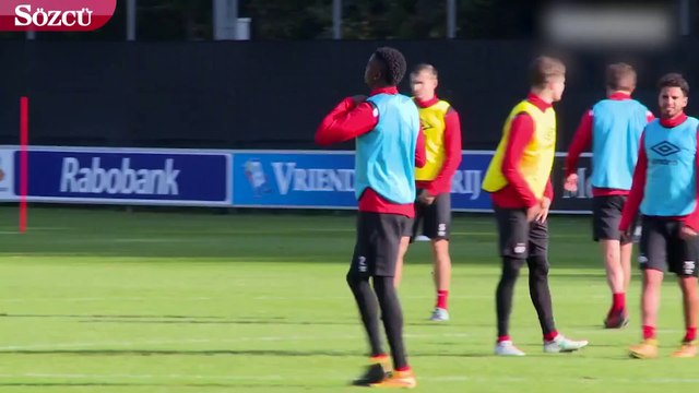 Cocu'nun Beşiktaş'ın yeni transferi Mirin'e tenis topu ile antrenmanı