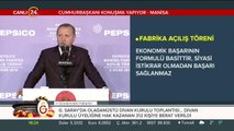 Cumhurbaşkanı Erdoğan fabrika açılış töreninde