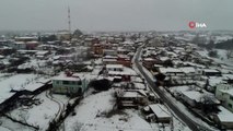 Silivri Çayırdere Köyünde Etkili Olan Kar Havadan Görüntülendi