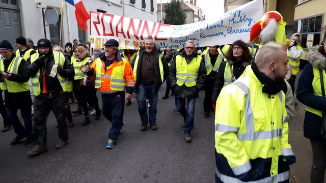 L'acte VIII des Gilets jaunes dans les rues de Roanne