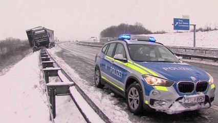 Travel disruption as heavy snow hits central Europe