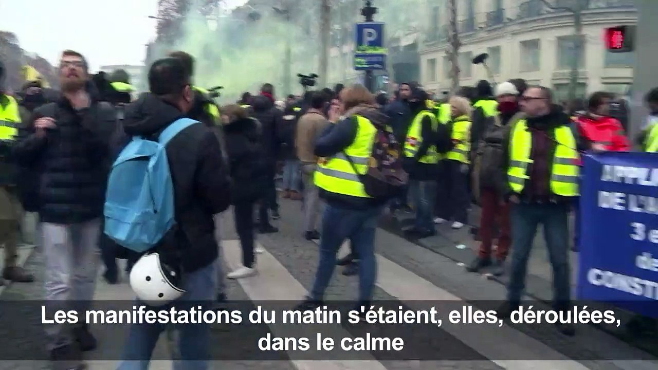 Manifestations de "gilets jaunes" émaillées de heurts